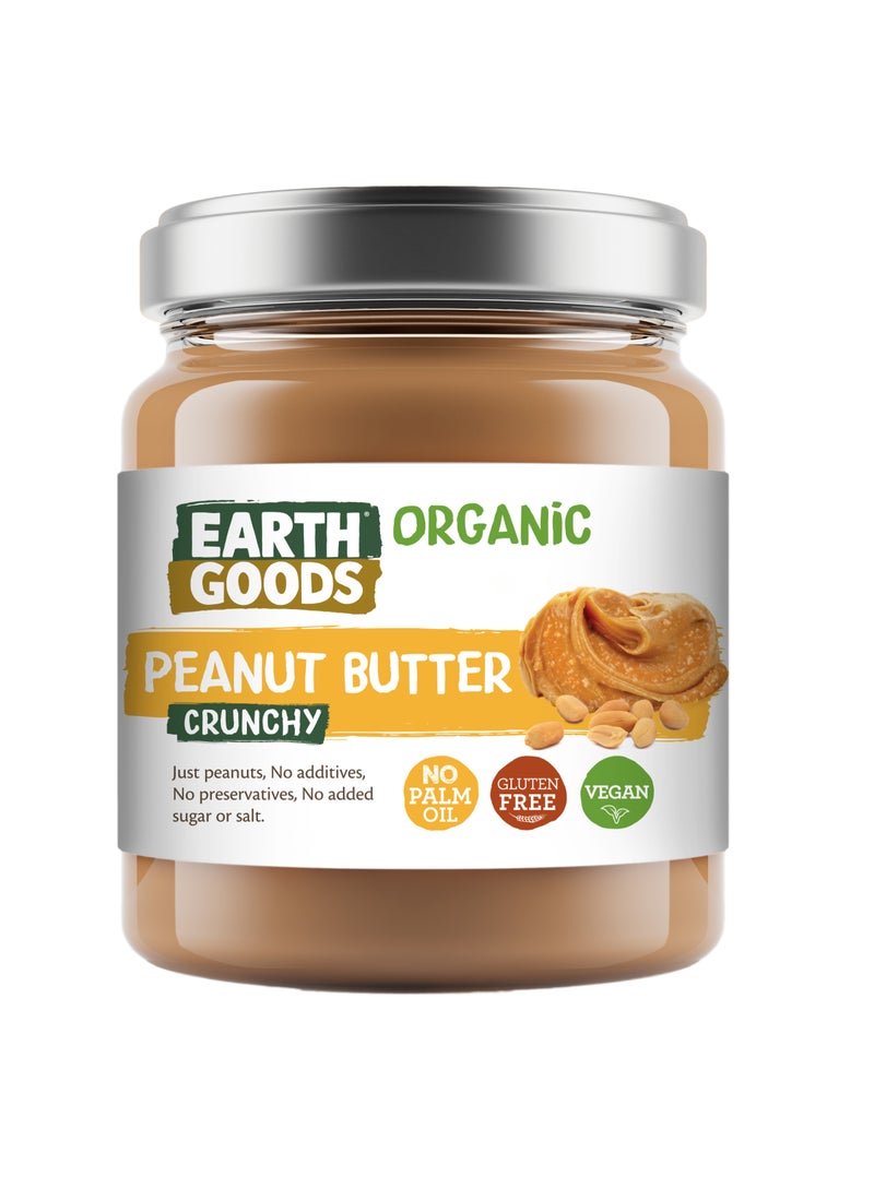 Earth Goods Organic Crunchy Peanut Butter 220grams - Image 1