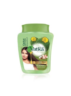 Dabur Vatika Naturals Anti-Hair Fall Hammam Cream | Garlic, Cactus & Coconut | Strengthens & Nourishes Weak Hair 450grams  - Image 1