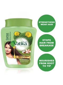 Dabur Vatika Naturals Anti-Hair Fall Hammam Cream | Garlic, Cactus & Coconut | Strengthens & Nourishes Weak Hair 450grams  - Image 3
