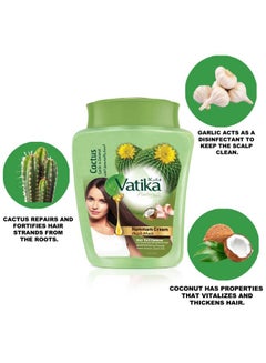 Dabur Vatika Naturals Anti-Hair Fall Hammam Cream | Garlic, Cactus & Coconut | Strengthens & Nourishes Weak Hair 450grams  - Image 2