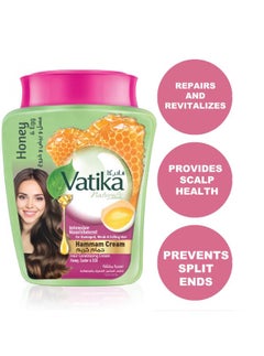 Dabur Vatika Naturals Intensive Nourishment Hair Cream | Honey, Castor & Egg | Hot Oil Treatment | For Damaged & Split Hair | Strong Hair From The Roots 900grams  - Image 4