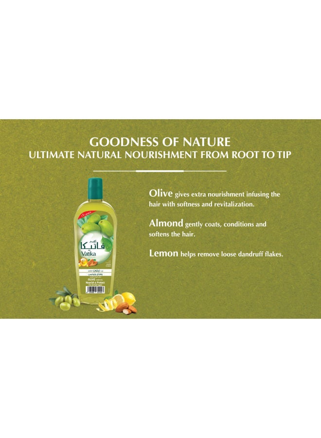 Vatika Naturals Olive Enriched Hair Oil | Almond & Vitamin E | Nourishes &   Protects For All Hair Types 45.0ml