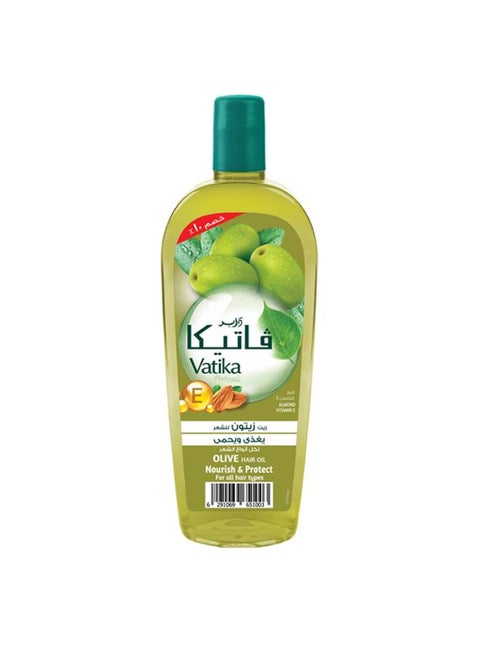 Vatika Naturals Olive Enriched Hair Oil | Almond & Vitamin E | Nourishes &   Protects For All Hair Types 45.0ml