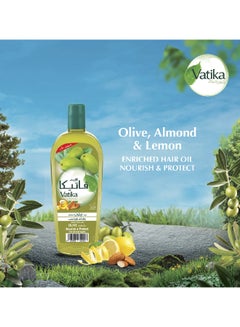 Dabur Vatika Naturals Olive Enriched Hair Oil 90 ml + 10% OFF | Almond & Vitamin E | Nourishes & Protects For All Hair Types 90.0ml  - Image 2