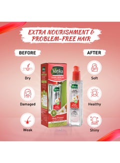 Dabur Vatika Naturals Heat Protect Hair Serum | Argan, Chamomile & Seasame | With Advanced Heat Shields 47.0ml  - Image 2