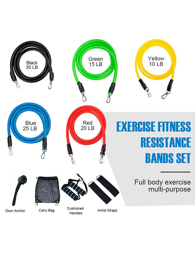 مجموعة من 11 شريط مقاومة للياقة البدنية والتمارين الرياضية - Image 5