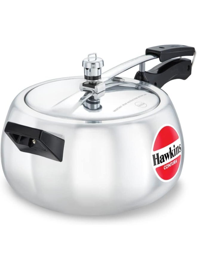 Hawkins Contura Aluminium Pressure Cooker, Inner Lid (HC50), Black Black 5Liters - Image 1