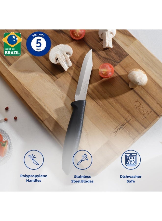 ترامونتينا طقم سكاكين من الستانلس ستيل مكون من 3 قطع أسود/ فضي - Image 5