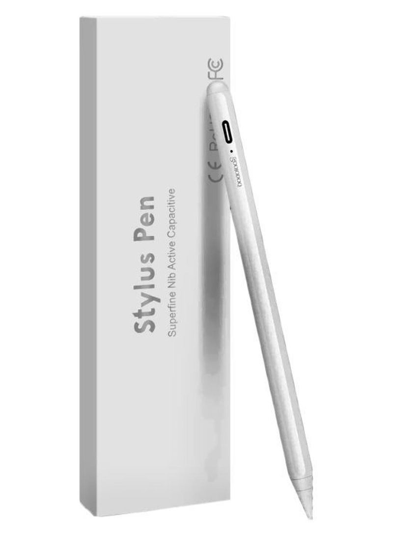 GOOJODOQ Superfine Nib Active Capacitive Stylus Pen Silver - Image 1