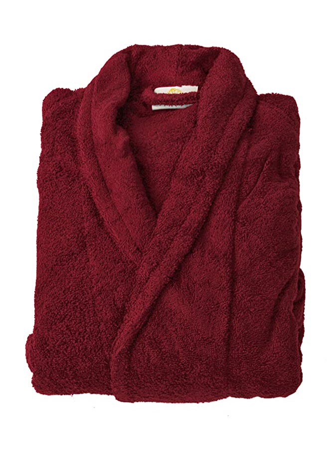 Banotex Cotton Bath Robe With Pocket Maroon XXL Maroon XXL - Image 2
