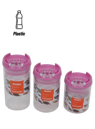3-Piece Sealed Food Container (S-M-L) - Round Pink 7x15x7cm - pnsku/N39416923A/45/_/1744056708/b7a0c559-d44f-4eec-bf71-df52eaa35a62