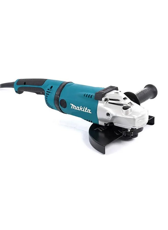 Makita - Angle Grinder Machine 9 inch, Large Tigger Switch, 2400W, 6600rpm, 6.26kg Blue/Silver/Black - Image 1