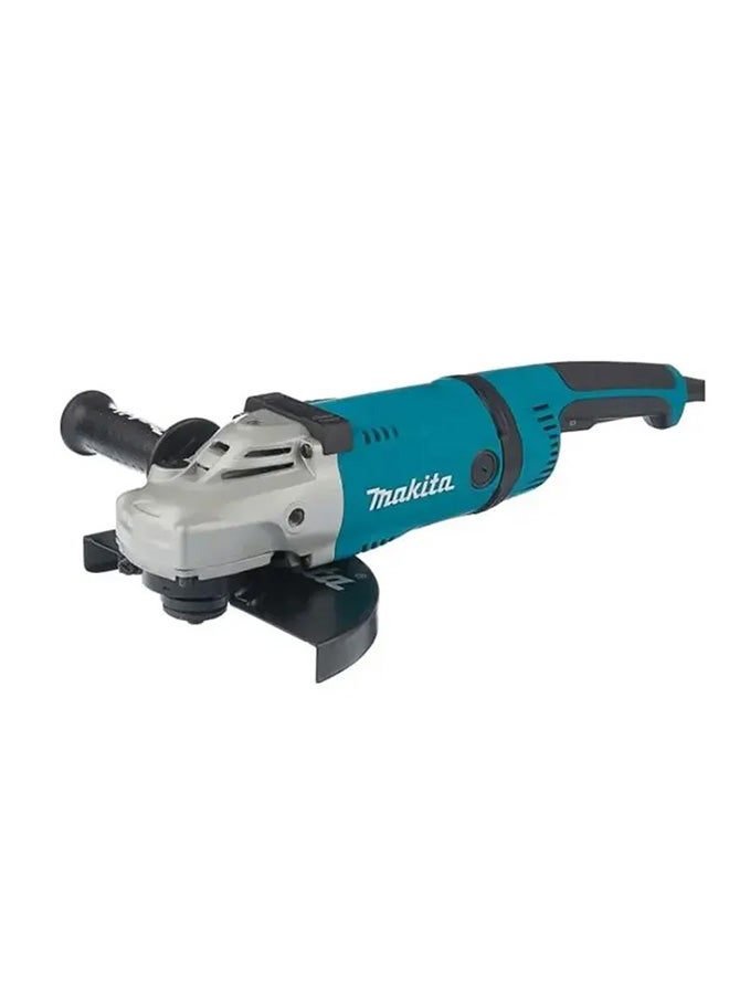 Makita - Angle Grinder Machine 9 inch, Large Tigger Switch, 2400W, 6600rpm, 6.26kg Blue/Silver/Black - Image 1