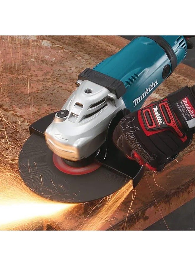 Makita - Angle Grinder Machine 9 inch, Large Tigger Switch, 2400W, 6600rpm, 6.26kg Blue/Silver/Black - Image 1