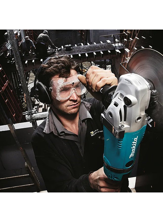 Makita - Angle Grinder Machine 9 inch, Large Tigger Switch, 2400W, 6600rpm, 6.26kg Blue/Silver/Black - Image 1