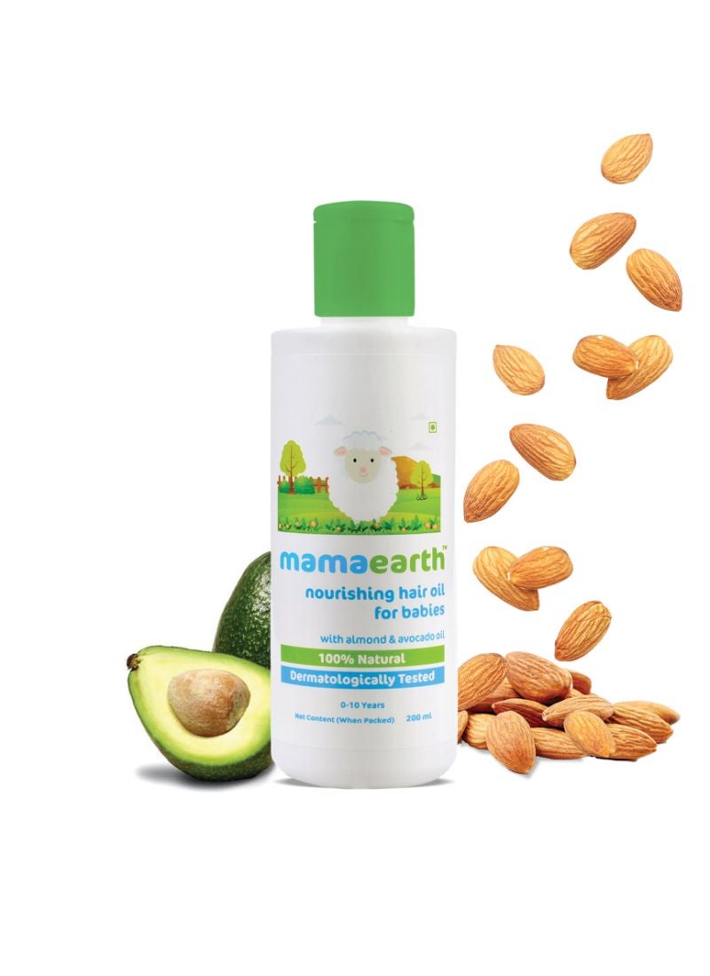 Mamaearth - Nourishing Hair Oil For Babies With Almond And Avocado Oil - Image 1