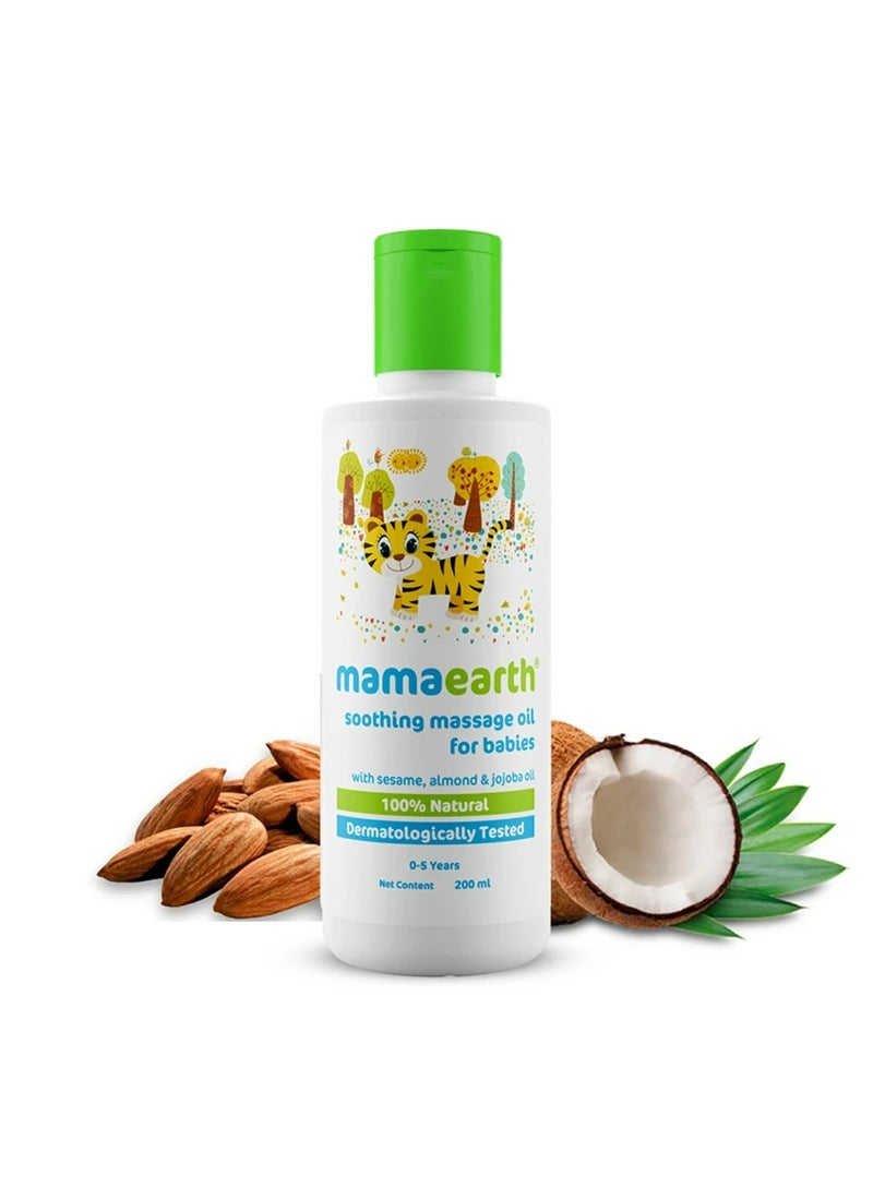 ماما إيرث زيت تدليك مهدئ بالسمسم والجوجوبا واللوز - 200 مل - Image 2