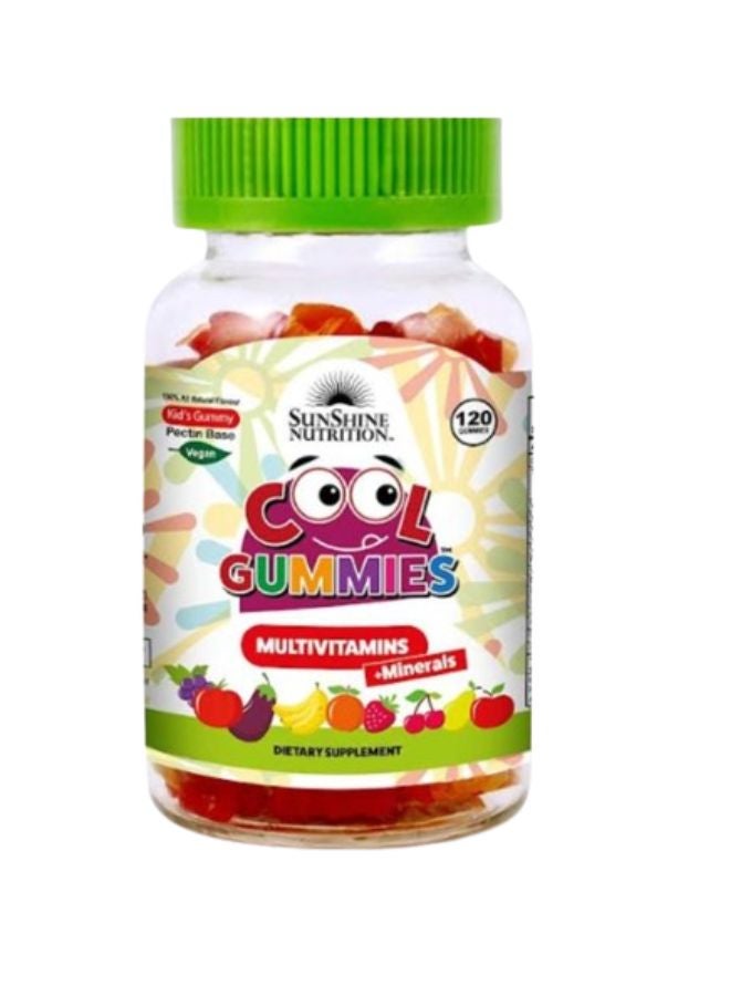 سنشاين نيوترشن مكمل غذائي كوول جاميز بخلاصة الفيتامينات المتعددة والمعادن من 120 علكة - Image 1