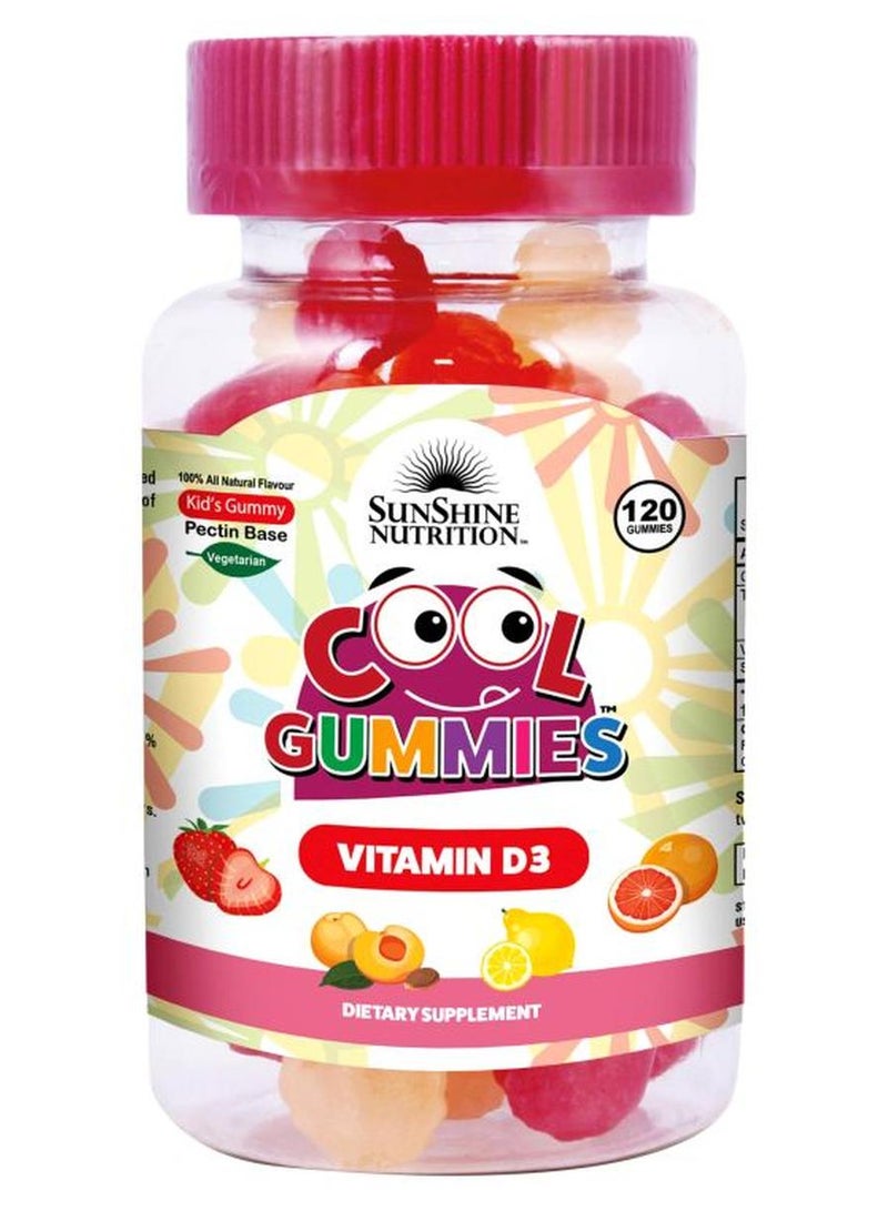 SUNSHINE NUTRITION Cool Gummies Vitamin D3 Dietary Supplement- 120 Gummies - Image 1