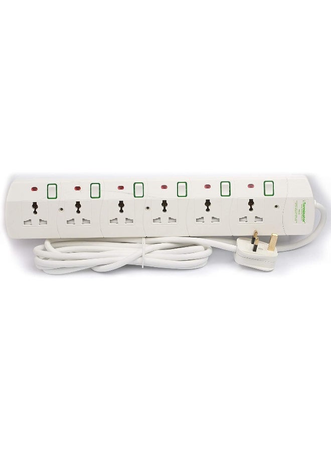 Terminator - Power Extension Socket White/Red/Green - Image 1
