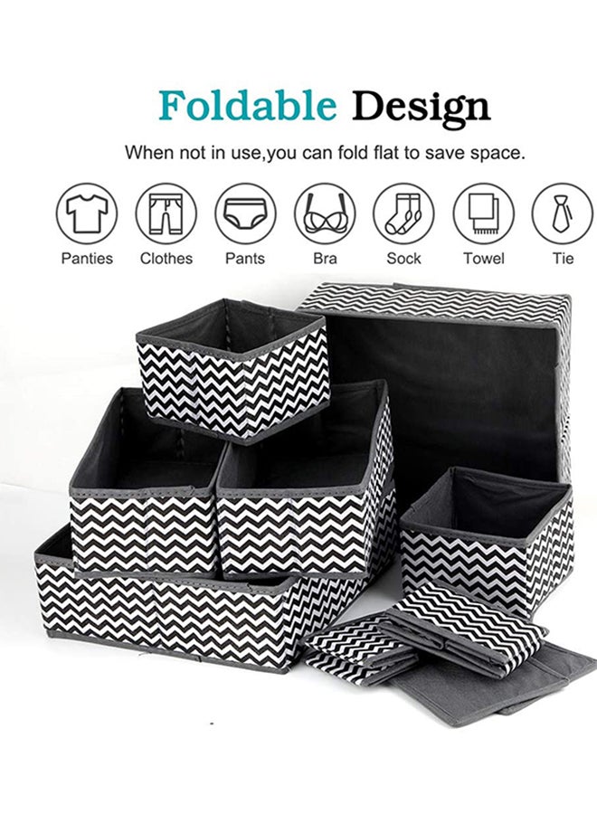 6-Piece Foldable Closet Organizer Grey/White - Image 4