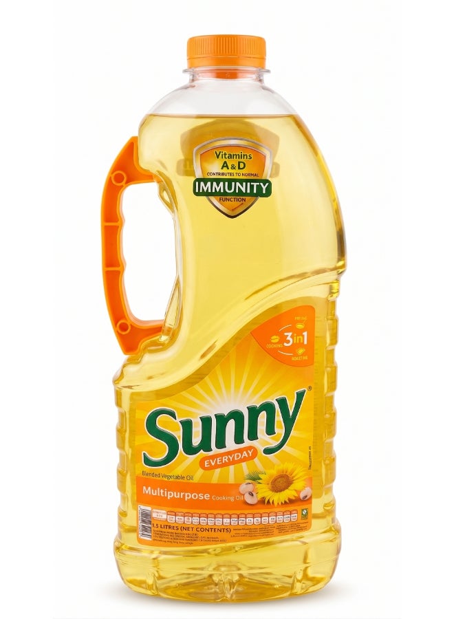 Sunny Mixed Vegetable Oil For Cooking and Frying, 1.5 Liter 1.5 Liter - Image 1