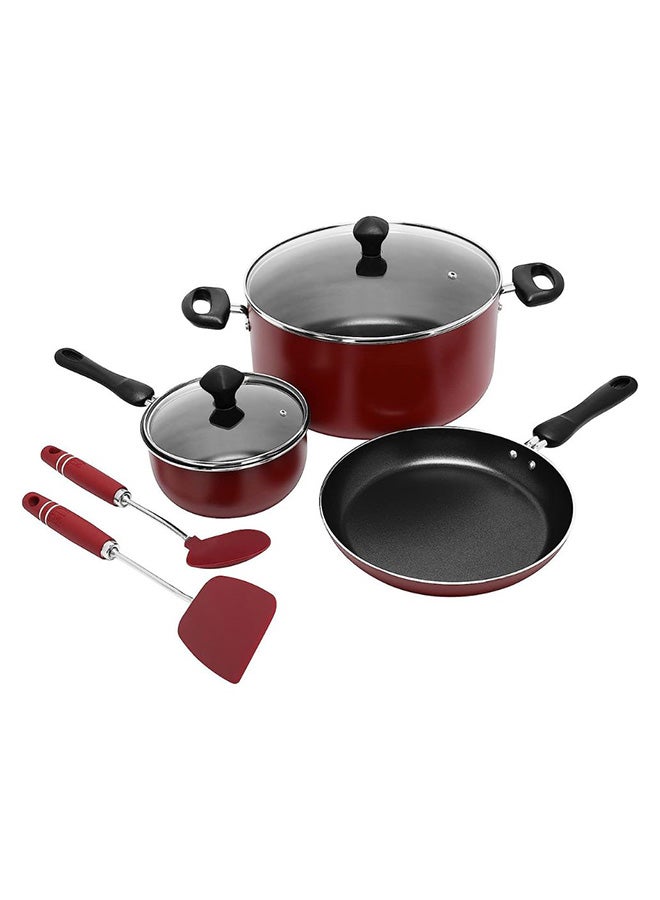 Prestige - 7-Piece Aluminium Cookware Set Red 28cm - Image 1