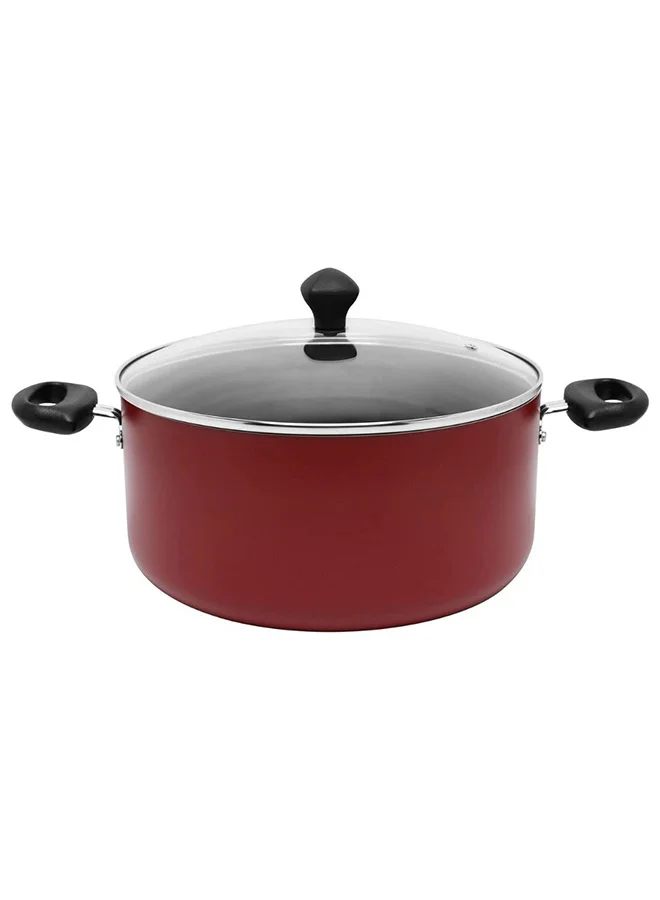 Prestige 7-Piece Aluminium Cookware Set Red 28cm