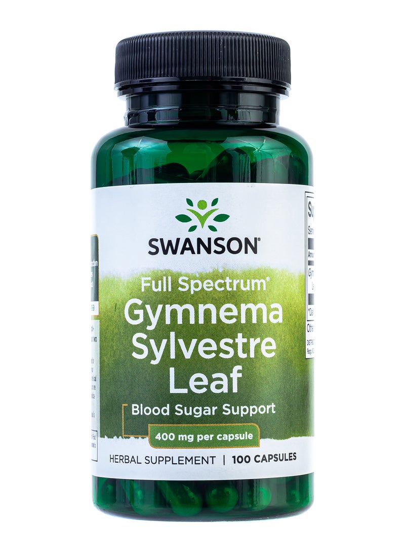 SWANSON Gymnema Sylvestre Leaf 400mg - 100 Capsules  - Image 1