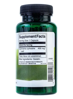 SWANSON Gymnema Sylvestre Leaf 400mg - 100 Capsules  - Image 2