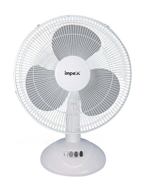 Table Fan - 3-Speed Control, 180-Degree Oscillation, Adjustable Tilt, Stylish Guard Rim,Copper Motor, 1200 RPM TF 7505 Multicolour
