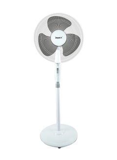 Impex 16 Inch Pedestal Fan 3-Blade with 55W Copper Motor, 3-Stage Speed Control, 1200 RPM, Adjustable Stand, Energy-Efficient 55 W PF 7501 White/Black  - Image 1