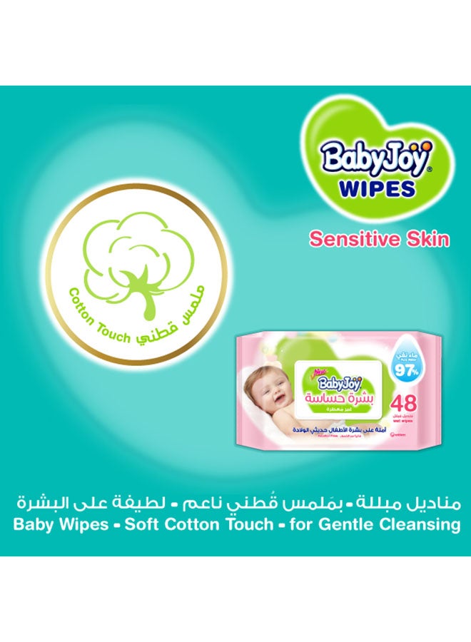 BabyJoy Sensitive Skin 97% Pure Water Unscented Alcohol Free Wet Wipes Mega Pack 48x4 Sheets - Image 3