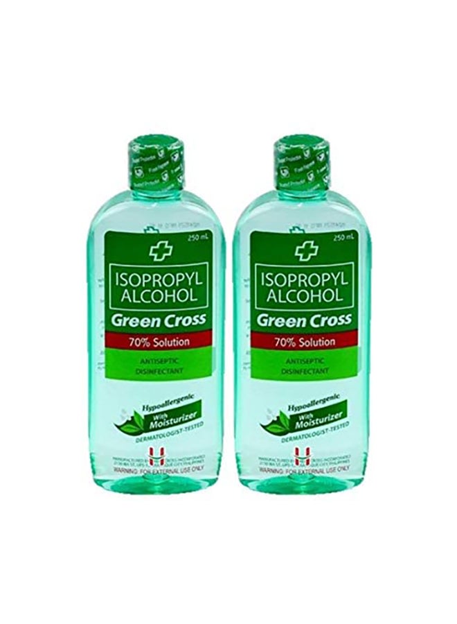 Green Cross Pack Of 2 Isopropyl Alcohol Hand Sanitizer With Moisturizer 250ml