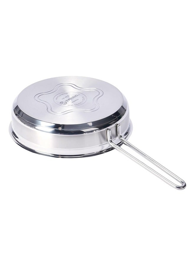 Korkmaz - 14-Piece Casting From High Quality Stainless Steel Fixed Non-Slip Handles Cookware Set Includes (12x22 cm) Casserole 4.0 liter, (13x26 cm) Casserole 6.8 liters, (15x30 cm) Casserole 11.0 liters, (8x26 cm) 4.2-liter Short Casserole, (24x6 cm) Frying Pan 2.7 liters , Milk Pan 2.0 liter (14x14 cm), Casserole With Handle 1.6 liter (16x8 cm), 6 Lids Silver - Image 1