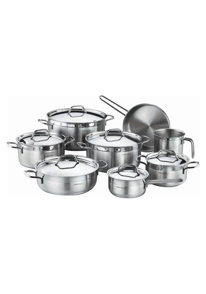 كوركماز طقم أدوات طهي ألفا جراندا مكون من 14 قطعة فضي فضي - Image 1