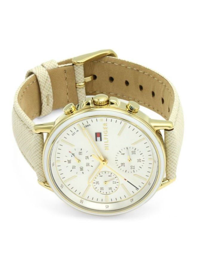 تومي هيلفيغر ساعة يد كارلي بعقارب وسوار من الجلد طراز 1781790 للنساء - Image 4