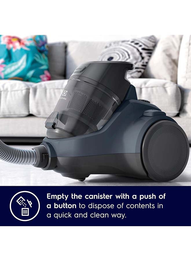 Electrolux - Canister Bagless Vacuum Cleaner With 4 Steps Filtration And Washable Filter For Pet Hair, Carpet, Tile, Hard Floor, 1.8L Dust Capacity, Easy Emptying With Single Button Release 2000 W EC41-2DB Denim Blue - Image 1