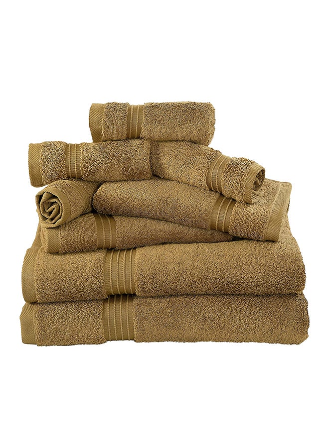 Bliss Casa 8-Piece Towel Set, 100% Combed Cotton 550 GSM Superior Quality, Quick Dry Highly Absorbent Thick Bathroom Soft Hotel Towels for Bath And Spa, Towel Set Includes 2 Bath Towels (70x140 cm), 2 Hand Towels (40x70 cm), 4 Washcloths (30x30 cm) Beige 70x140cm - Image 3