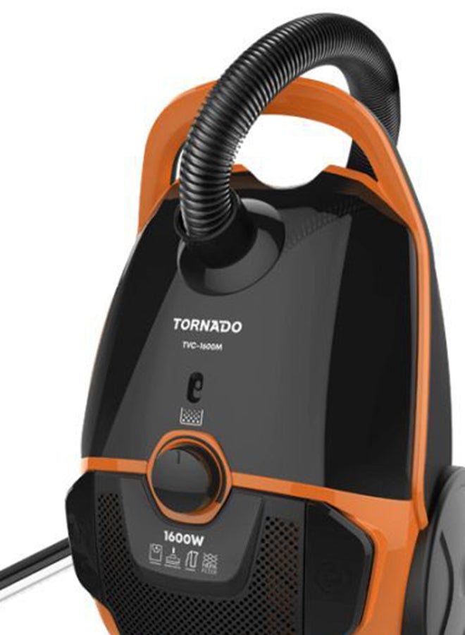 TORNADO Vacuum Cleaner  HEPA Filter 3.5 L 1600 W TVC-1600MO Black x Orange - Image 3
