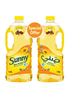 Sunny Sun Active Blended Vegetable Oil 1.5Liters Pack of 2  - Image 1