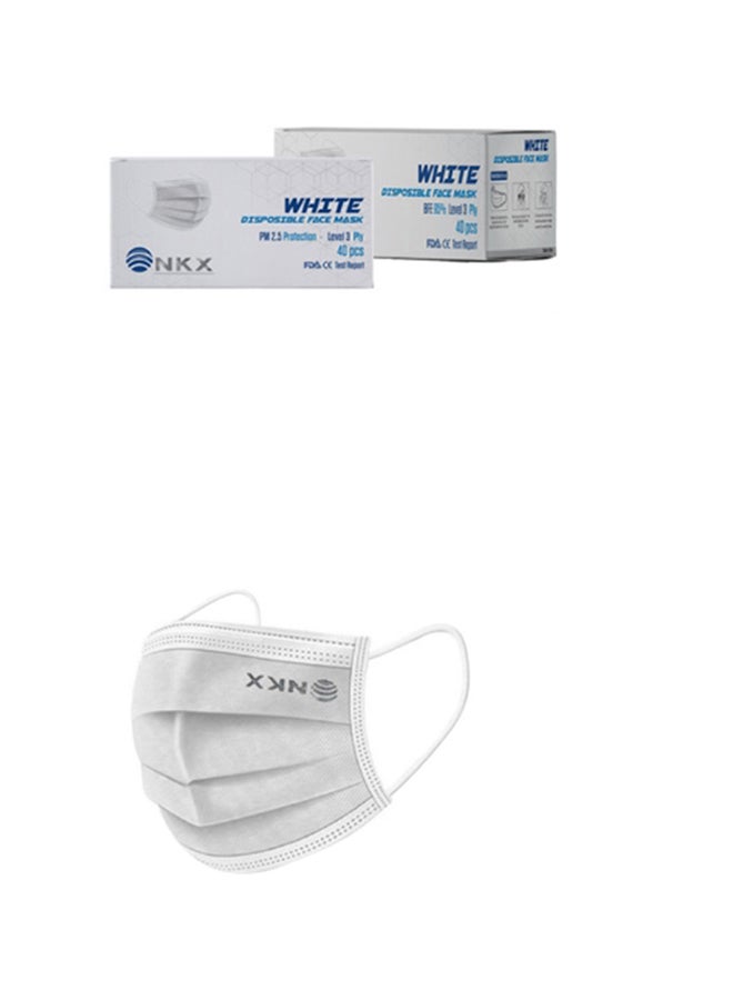 NKX Pack Of 40 Piece Disposable Face Mask For Adults  - Image 1