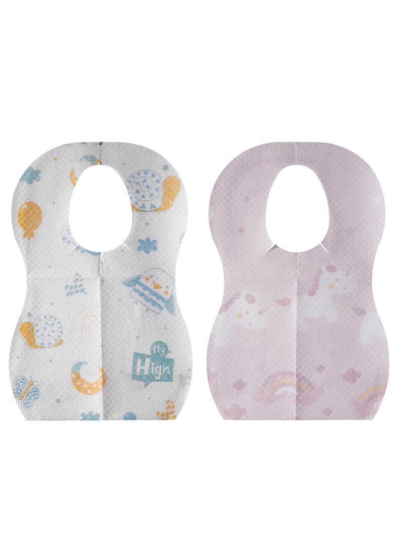 Sunveno Pack Of 20 Disposable Baby Bibs - Pink  - Image 2