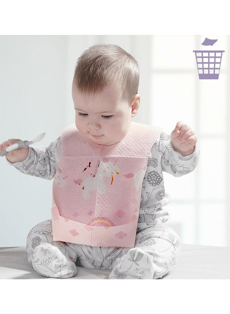 Pack Of 20 Disposable Baby Bibs - Pink - pnsku/N39597781A/45/_/1706170141/395ebca9-795b-45a7-98bf-1bafff200e69