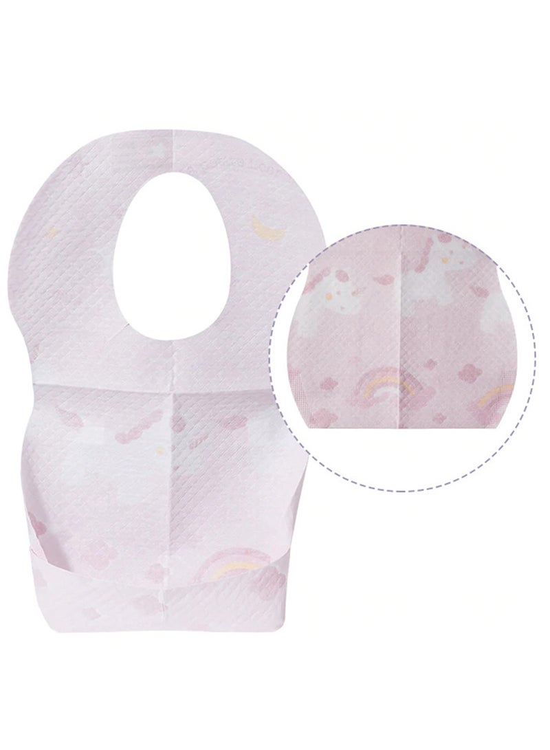 Sunveno Pack Of 20 Disposable Baby Bibs - Pink  - Image 3