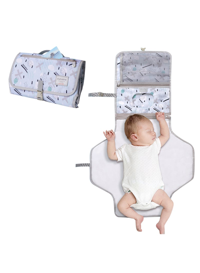 Sunveno - Diaper Changing Pad Clutch Kit - Blue - Image 1