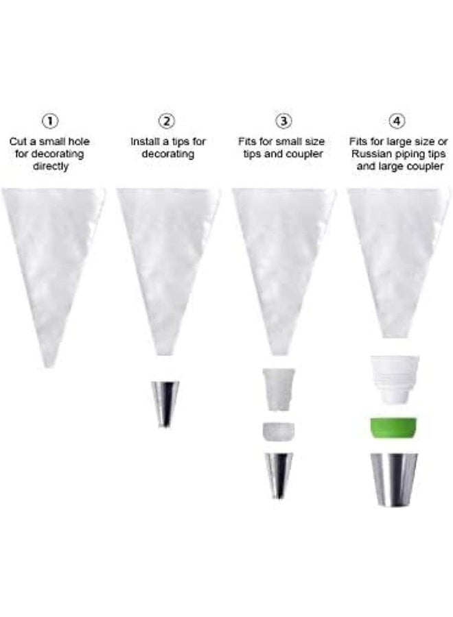 SKY-TOUCH SKY-TOUCH 100 Pack 16 Inch Extra Thick Pastry Bags Large Disposable Icing Decorating Bags Cake Piping Bags Multicolour 16inch  - Image 3