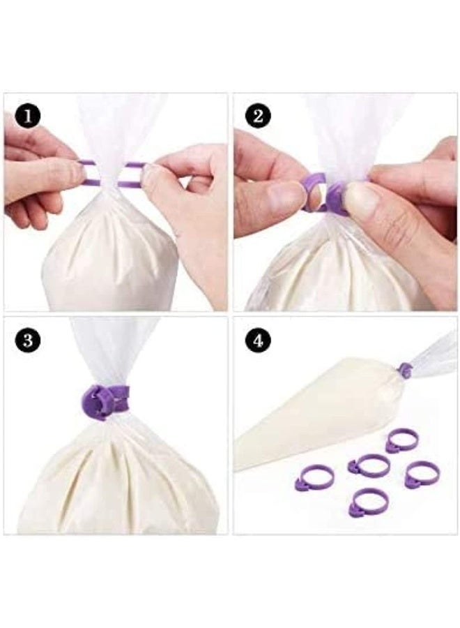 SKY-TOUCH SKY-TOUCH 100 Pack 16 Inch Extra Thick Pastry Bags Large Disposable Icing Decorating Bags Cake Piping Bags Multicolour 16inch  - Image 5