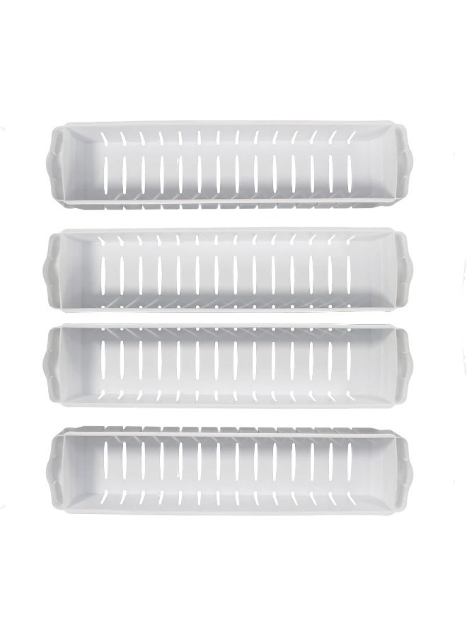 SKY-TOUCH Storage Cart 4 Tier, Slim Rolling Storage Cart White 103cm - Image 4