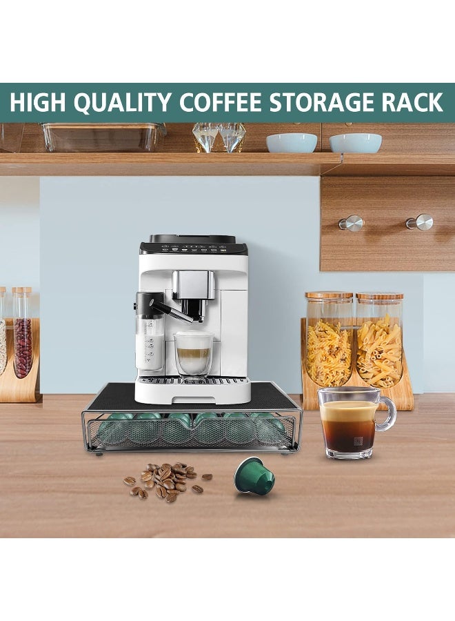 SKY-TOUCH Sky-Touch Coffee Pod Drawer, 36 Pcs Coffee Capsule Holder Space-Saving Coffee Pods Kitchen Organizer Coffee Drawer Black 13.5inch  - Image 2